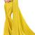 Yellow plain chiffon saree with blouse
