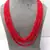 Red 5 Line Beaded Crystal Necklace 
