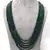 Green 5 Line Beaded Crystal Necklace 