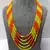 Multicolor 5 Line Beaded Crytal Necklace 
