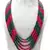 Multicolor 5 Line Beaded Crystal Necklace 