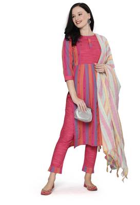 Multicolor weaved cotton salwar 1