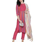 Multicolor weaved cotton salwar