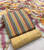 Yellow weaved cotton salwar