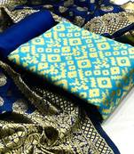 Blue weaved banarasi salwar