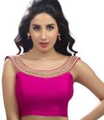 Pink Dupion Silk Readymade Sleeveless Blouse