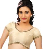 White Dupion Silk Readymade-Blouse