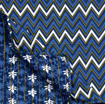 Cotton Jaipuri Double Bed Dohar Lightweight Reversible Dohar for Double Bed Blanket/Duvet/Quilt/AC Dohar ZigZag Print 2
