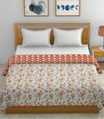 Cotton Jaipuri Double Bed Dohar Lightweight Reversible Dohar for Double Bed Blanket/Duvet/Quilt/AC Dohar Flower Print