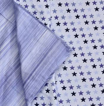 Jaipuri Single Bed Dohar Lightweight Reversible Dohar for Single Bed Blanket/Duvet/Quilt/AC Dohar Multi Stars Print 3