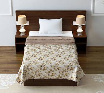 Jaipuri Single Bed Dohar Lightweight Reversible Dohar for Single Bed Blanket/Duvet/Quilt/AC Dohar Flowers Print 1