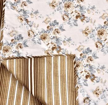 Jaipuri Single Bed Dohar Lightweight Reversible Dohar for Single Bed Blanket/Duvet/Quilt/AC Dohar Flowers Print 3
