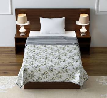 Jaipuri Single Bed Dohar Lightweight Reversible Dohar for Single Bed Blanket/Duvet/Quilt/AC Dohar Flowers Print 1