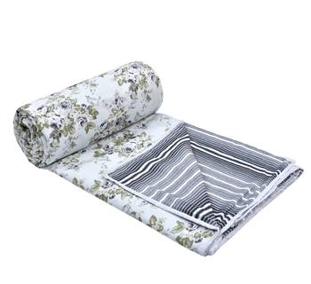 Jaipuri Single Bed Dohar Lightweight Reversible Dohar for Single Bed Blanket/Duvet/Quilt/AC Dohar Flowers Print 2