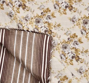 Jaipuri Double Bed Dohar Lightweight Reversible Dohar for Double Bed Blanket/Duvet/Quilt/AC Dohar Flowers Print 4