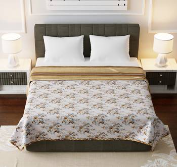Cotton Jaipuri Double Bed Dohar Lightweight Reversible Dohar for Double Bed Blanket/Duvet/Quilt/AC Dohar Flowers Print 2