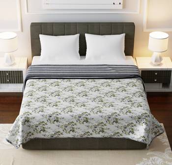 Cotton Jaipuri Double Bed Dohar Lightweight Reversible Dohar for Double Bed Blanket/Duvet/Quilt/AC Dohar Flowers Print 2