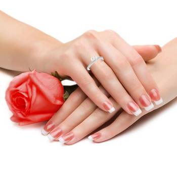 Vighnaharta Rhodium Plated alloy Ring with Scented Rose Ring Box for Women and Girls. 2
