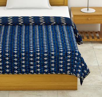 Cotton Jaipuri Single Bed Dohar Lightweight Reversible Dohar for Single Bed Blanket/Duvet/Quilt/AC Dohar ZigZag Print 5