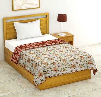 Cotton Jaipuri Double Bed Dohar Lightweight Reversible Dohar for Double Bed Blanket/Duvet/Quilt/AC Dohar Flower Print 4