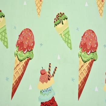 Fitted Single Elastic Bedsheet Glace Cotton Beautiful Ice cream With 1 Pillow Cover(Color:Pista Green,Size:36 X 78 Inch) 4