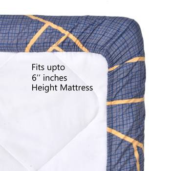Fitted Single Elastic Bedsheet Pure Glace Cotton Rectangle Print With 1 Pillow Cover (Color : Grey, : 36 X 78 Inch) 5