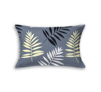Fitted Single Elastic Bedsheet Pure Glace Cotton Leaf Print With 1 Pillow Cover (Color : Grey Size, : 36 X 78 Inch) 4