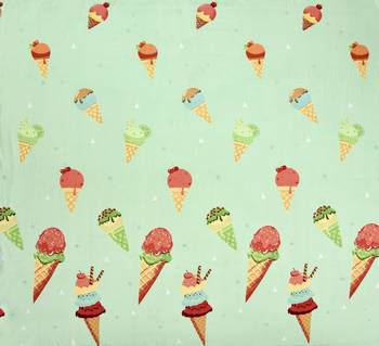 Supersoft Fitted Elastic Double Bed Kids Bedsheet Icecream Print With 2 Pillow Cover (Color-Green : Size-72" X 78") 5