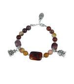 PearlzGallery Mookaite Gemstone 7.5 Inches Charms Bracelet for Girls & Women