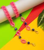 Mask Chain - Round Evil Eyes Beads & Link Chain