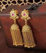 Gold kundan Yellow Gold Alloy Earrings