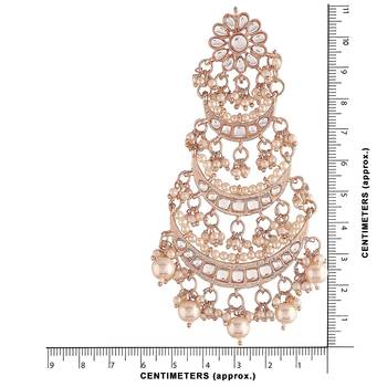 Gold kundan Rose Gold Alloy Earrings 4