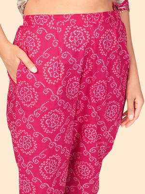 Beige Cotton Printed stitched   Kurta    Pant with dupatta 7