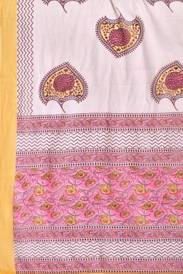 Pink Cotton Printed stitched   Kurta    Pant with dupatta 9