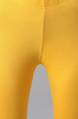 Janasya Yellow plain viscose leggings 5