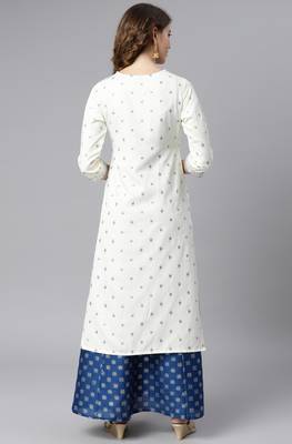 Off white printed silk maxi dresses 4