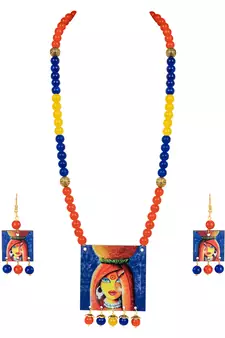 Orange necklace-sets