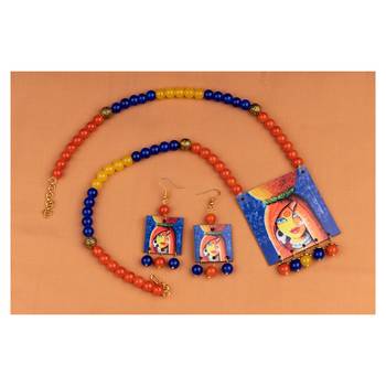 Orange necklace-sets 3