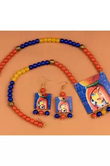 Orange necklace-sets