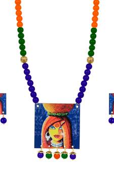 Blue necklace-sets