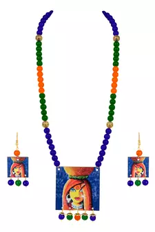 Blue necklace-sets