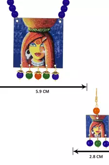 Blue necklace-sets