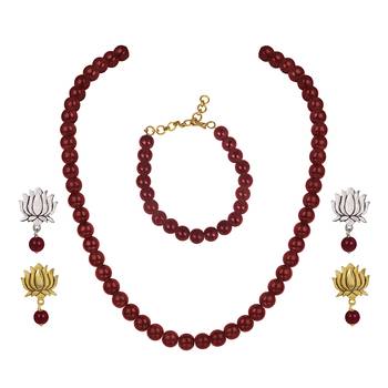 Maroon necklace-sets 1