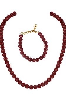 Maroon necklace-sets