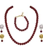 Maroon necklace-sets