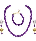 Purple necklace-sets