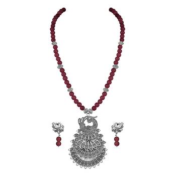 Maroon necklace-sets 2