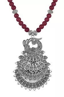 Maroon necklace-sets