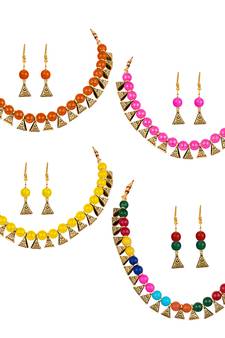 Pink necklace-sets