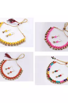 Pink necklace-sets